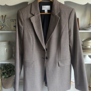 Nordstrom Black and White Checkered Blazer